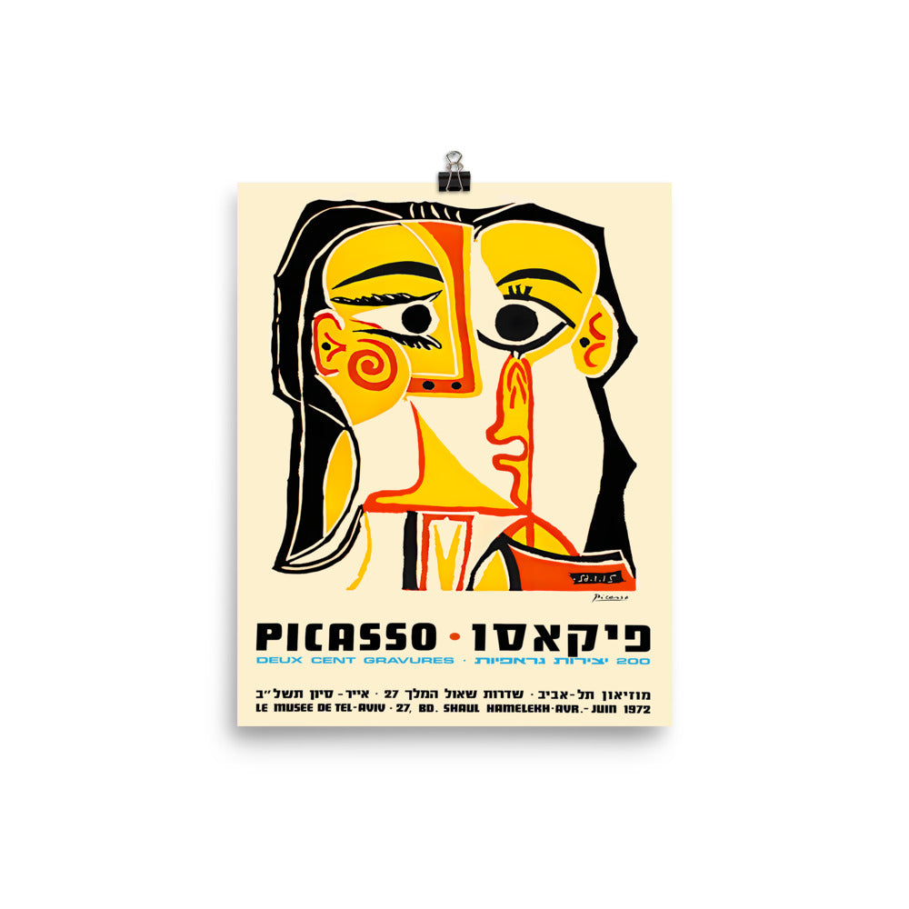 Vintage Pablo Picasso 1972 Tel Aviv Museum Exhibition Poster Print